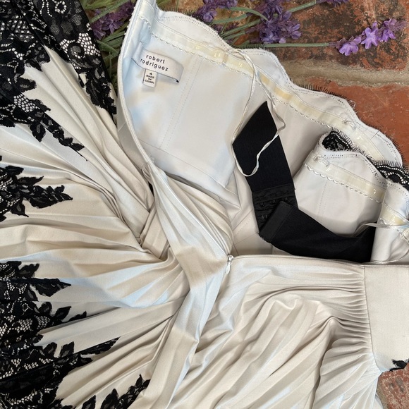 Robert Rodriguez Strapless Lace Appliqué Dress - Picture 8 of 8
